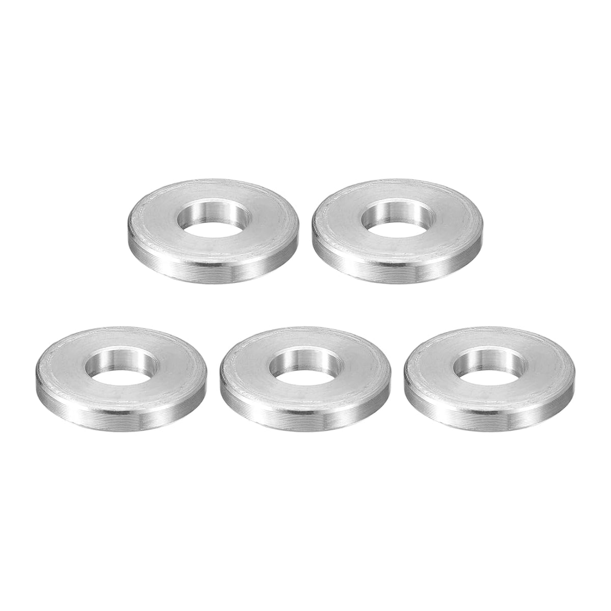 5Pcs Aluminum Spacer 3/4" OD x 5/16" ID x 1/8" Length Screw Standoff Bushing Plain Finish Unthreaded Round Metal Spacer for Screws Bolts and Rods, Silver
