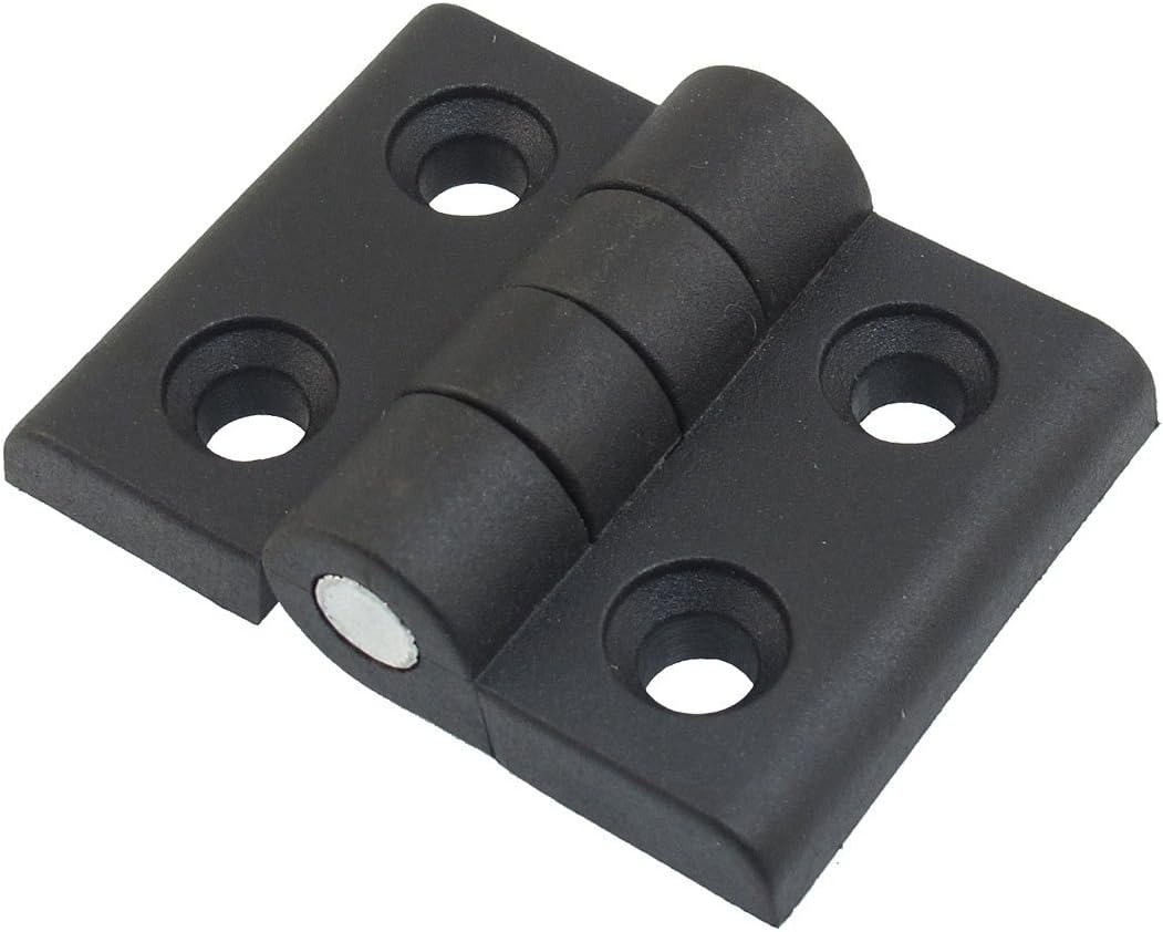 Reinforced Black Plastic Countersunk Hole Hinge 7.3mm