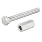 M12x100mm Hex Bolts M12x40mm Hexagon Coupling Nut 304 Stainless Steel Total 4pcs
