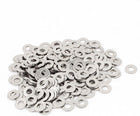 200pcs Stainless Steel Plain Finish M4 Flat Washer Spacers Silver Tone
