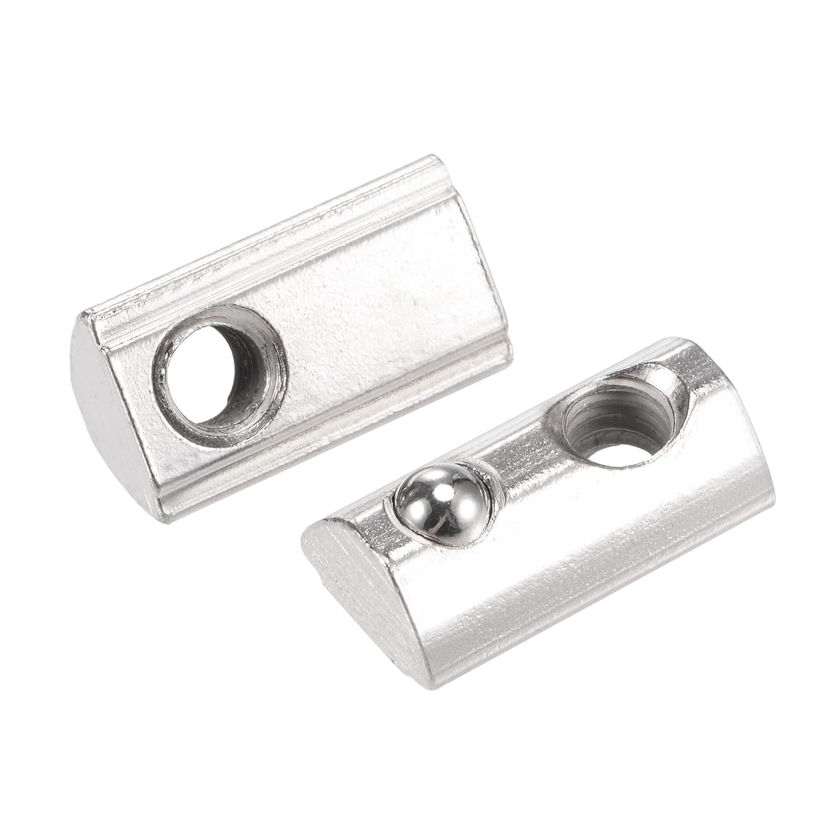 M6 T Slot Nuts Roll in Spring T-nut with Ball Carbon Steel for 3030 Series Aluminum Extrusion Profile Rail with 8mm Slot 30Pcs