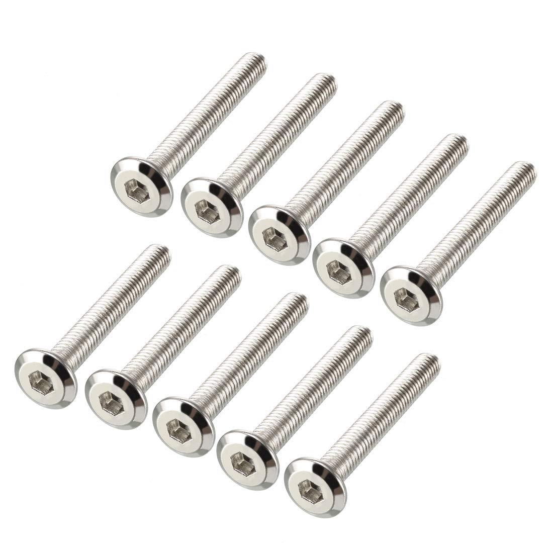 M6x40mm Furniture Bolts Hex Socket Screws Fastener Carbon Steel 10pcs