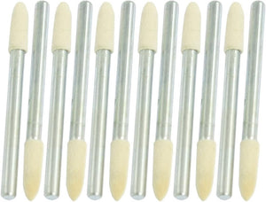 12 Pcs 3.5mm Conical Felt Bobs 3mm Shank for Power Drill Die Grinder