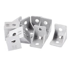 a15091400ux0710-DM Alloy Corner Braces Angle Brackets Supports Silver Tone, Aluminum (Pack of 10)