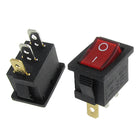 a11122900ux0043 AC 6 Amp/250V 10 Amp/125V Light ON/Off I/O SPST Snap in Rocker Switch 3P, 10 Piece, Red