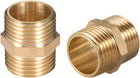Brass Male to Male Straight Pipe Hex Fitting G1/2 x G1/2 Male Thread Connector 4pcs