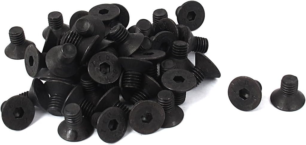 M5x8mm 10.9 Carbon Steel Countersunk Head Hex Socket Screw 50pcs