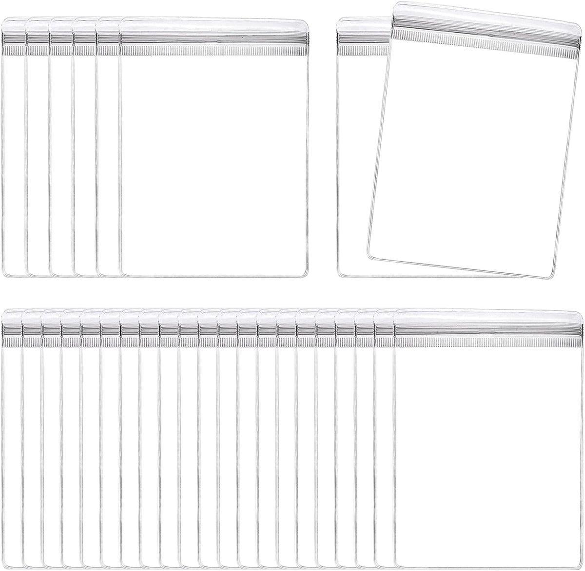 LinkMejor 100pcs PVC Jewelry Bags, 3.5 x 5.1 Inch, Transparent, Self Seal, Waterproof, Tearproof, Zipper Closure, Ideal for Jewelry Storage and Organization