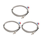 3 Pcs 1/4 inches Dia Mounting Thread K Type Temperature Sensor Thermocouple Probe 2 Meters Long