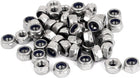 M6 x 1mm 304 Stainless Steel Nylon Insert Hex Lock Nut 50pcs