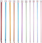 Crochet Hooks Set 2.0mm - 8.0mm Aluminum Knitting Needles Comfortable Smooth Crochet Needles for DIY Craft Yarn, Multicolored