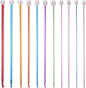 Crochet Hooks Set 2.0mm - 8.0mm Aluminum Knitting Needles Comfortable Smooth Crochet Needles for DIY Craft Yarn, Multicolored