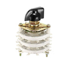 6P5T 6 Pole 5 Position 3 Deck Band Channel Rotary Switch Selector with Knob