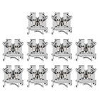 DIN Rail Terminal Block UK5N 800V 41A Screw Type Connector 0.2-4mm2 Grey 10 Pcs