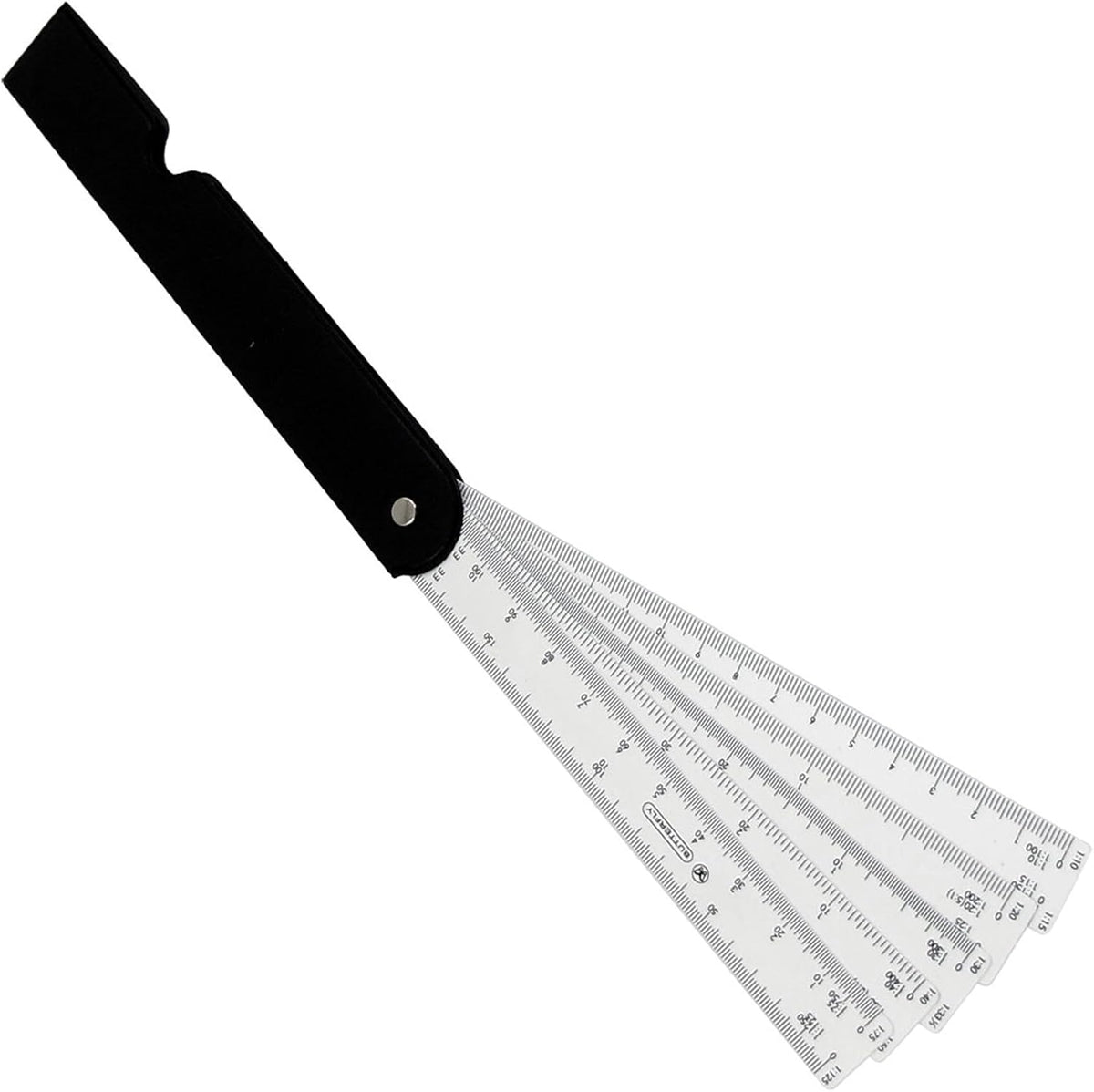 Tegningsvindel Skala Ruler Plast Bøybar Arkitekt Ingeniør Skala Ruler 7.7 Tommer Lang Måleskala Ruler