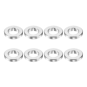 8Pcs Aluminum Spacer 3/4" OD x 3/8" ID x 1/8" Length Screw Standoff Bushing Plain Finish Unthreaded Round Metal Spacer for Screws Bolts and Rods, Silver