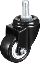 2 inch Swivel Caster wheels PU 360 Degree Threaded Stem Caster Wheel, M10 x 25mm, 132lb Capacity