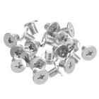 M5-0.8 x 6mm 20Pcs Flat Round Head Screws 304 Stainless Steel Phillips Drive Machine Screws Hardware Fastener for Furniture Connection