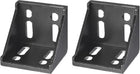 2Pcs Inside Corner Bracket Gusset, 56x56x59mm 6060 Angle Connectors for 6060 Series Aluminum Extrusion Profile Black