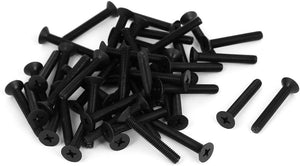 M6x40mm Phillips Nylon Countersunk Head Bolt Machine Screw Black 50Pcs