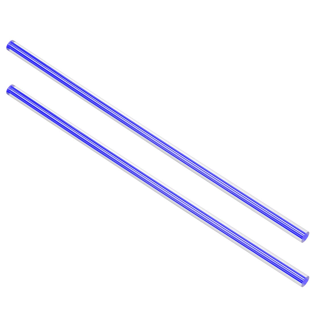 Acrylic Round Rod,5/16 Diameter 10 Inch Length,Straight Dark Blue Line,Solid Plastic PMMA Bar Stick 2pcs
