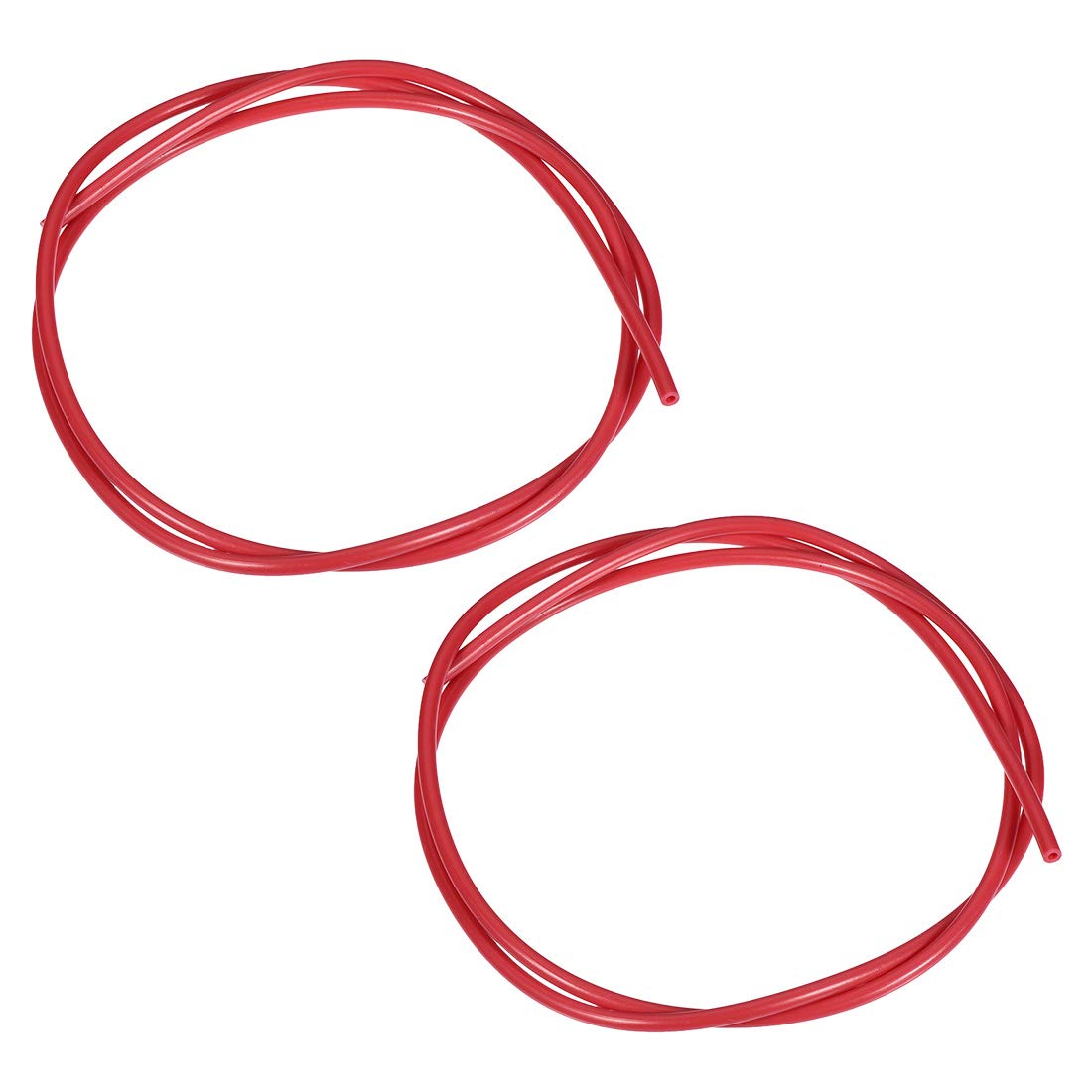 2pcs PTFE Tube Fit Filament 1.75 for 3D Printer High Temperature Tubing 3.28Ft 2mmIDx4mmOD Red