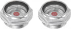 Air Compressor Oil Level Gauge Sight Glass M33x1.5mm Male Threaded Aluminum Liquid Indicator Sight Window 2Pcs