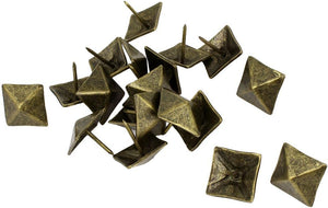 Pino de Pushpin em Forma Quadrada/Alfinetes de Dedo, Diâmetro de 19mm, 20 Unidades, Tom Bronze