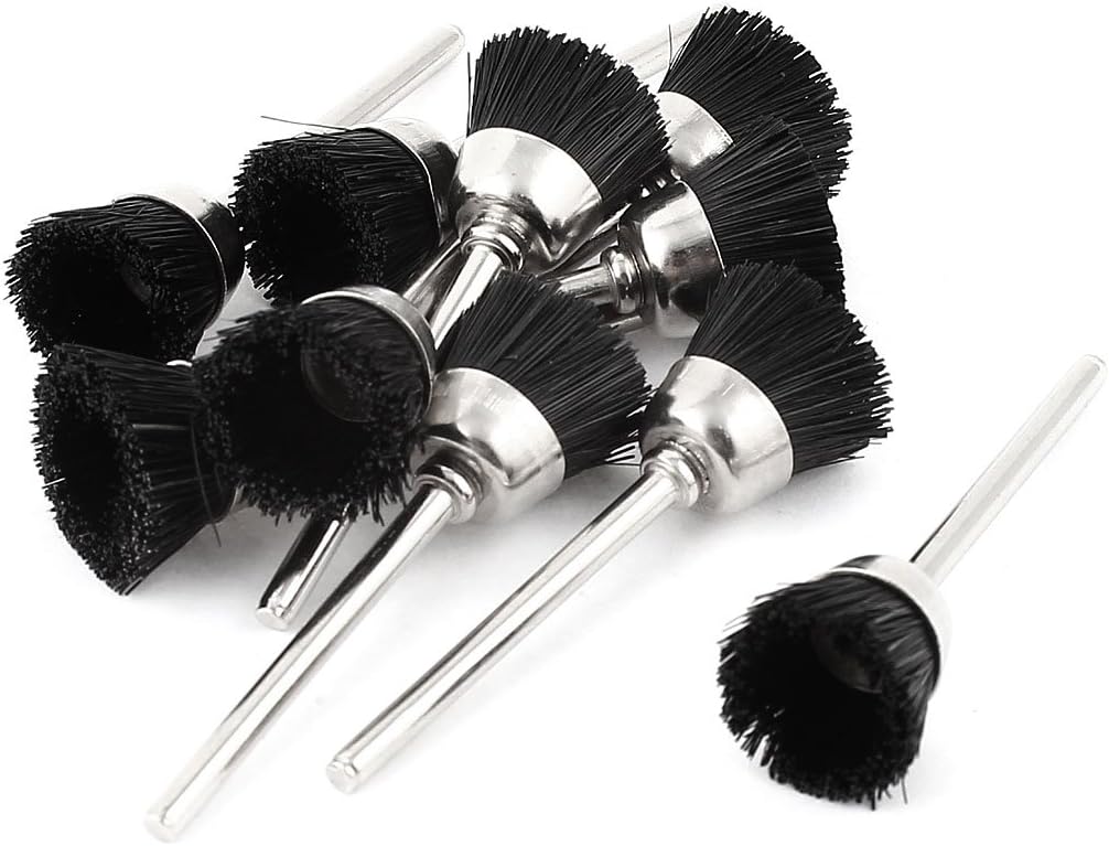 Metal Shank Nylon Bristle Head Grinding Brushes Polishing Tool 10PCS