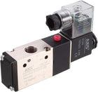 DC 24V 3 Way 2 Position 1/4" PT,Pneumatic Air Control NC Solenoid Valve Internally Single Piloted Acting Type,3V210-08