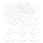 150 Pcs M4 PVC Flat Washers Clear Plain Washer 4mm ID 10mm OD 1mm Thick Round Flat Spacers for Screws Bolts Glass Shower Door Handle Bathroom