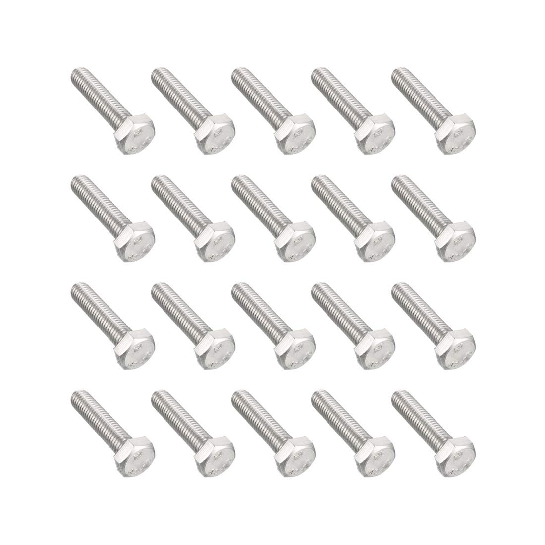 M8x35mm Hex Bolts 304 Stainless Steel Hexagon Screw Bolt 20pcs