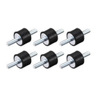 Rubber Mounts 6pcs M6x18mm Male Vibration Isolator Shock Absorber D20mmxH15mm