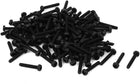 M2x12mm Phillips Round Head Nylon Machine Screw Bolt Fastener Black 100pcs