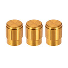 3pcs Potentiometer Knob Cover Cap Gold Tone Aluminum 6mm Shaft Dia. Rotary Knob 13mm Dia. X 17mm Height Volume Control Knob