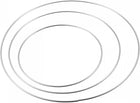 Metal O Rings 150mm 200mm 250mm Non-Welded Hoops Silver Tone 6pcs