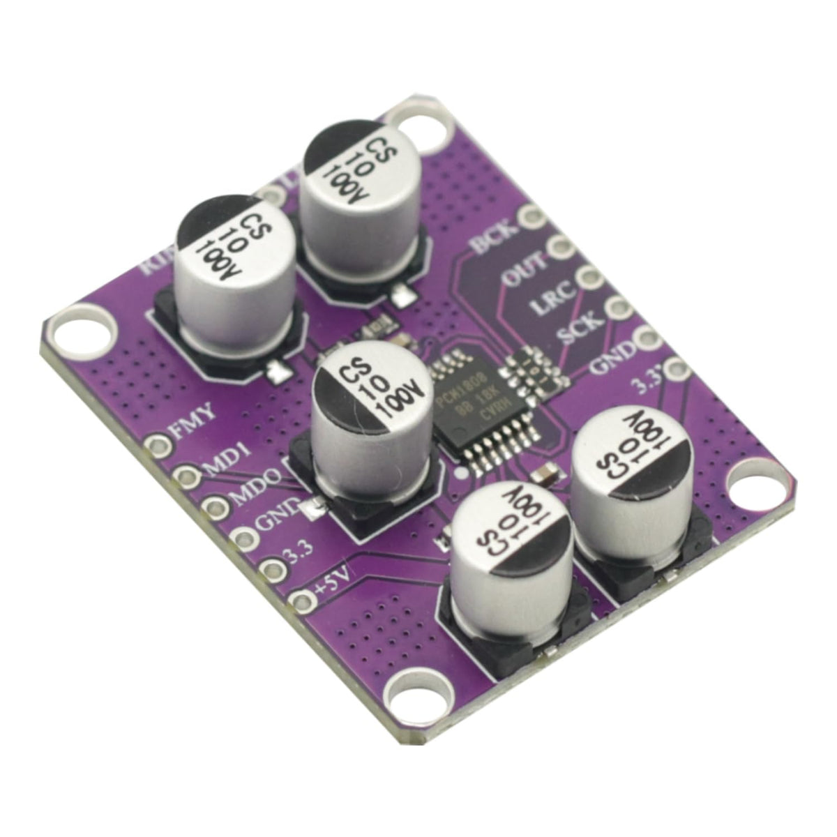 PCM1808 24bit 105dB Audio Stereo ADC Enkel-Endet Analog-Inngang Dekoder 24bit Forsterkerbrett Spillermodul
