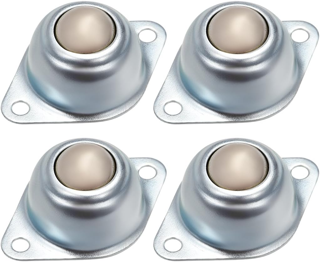 Ball Transfer Bearing Unit 5/8 Inch Load 22Lbs Flange Mounted Bearing Steel for Transmission Pack of 4
