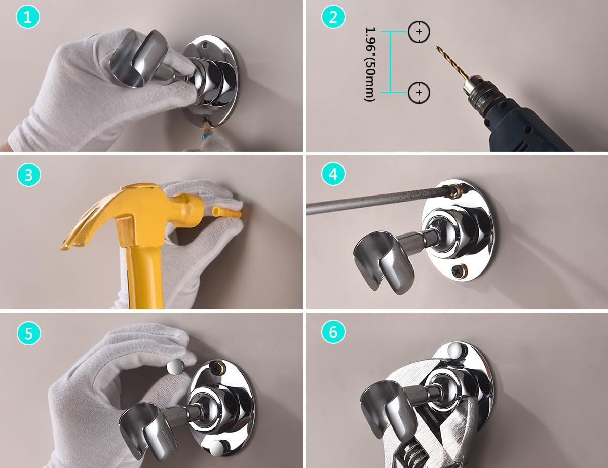 Penahan Sumbu Keran Shower yang Bisa Disesuaikan, Bahan Brass Solid