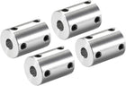 1/4 Inch to 8mm Bore Rigid Coupling Set Screw L25XD18 Aluminum Alloy,Shaft Coupler Connector,Motor Accessories,4pcs