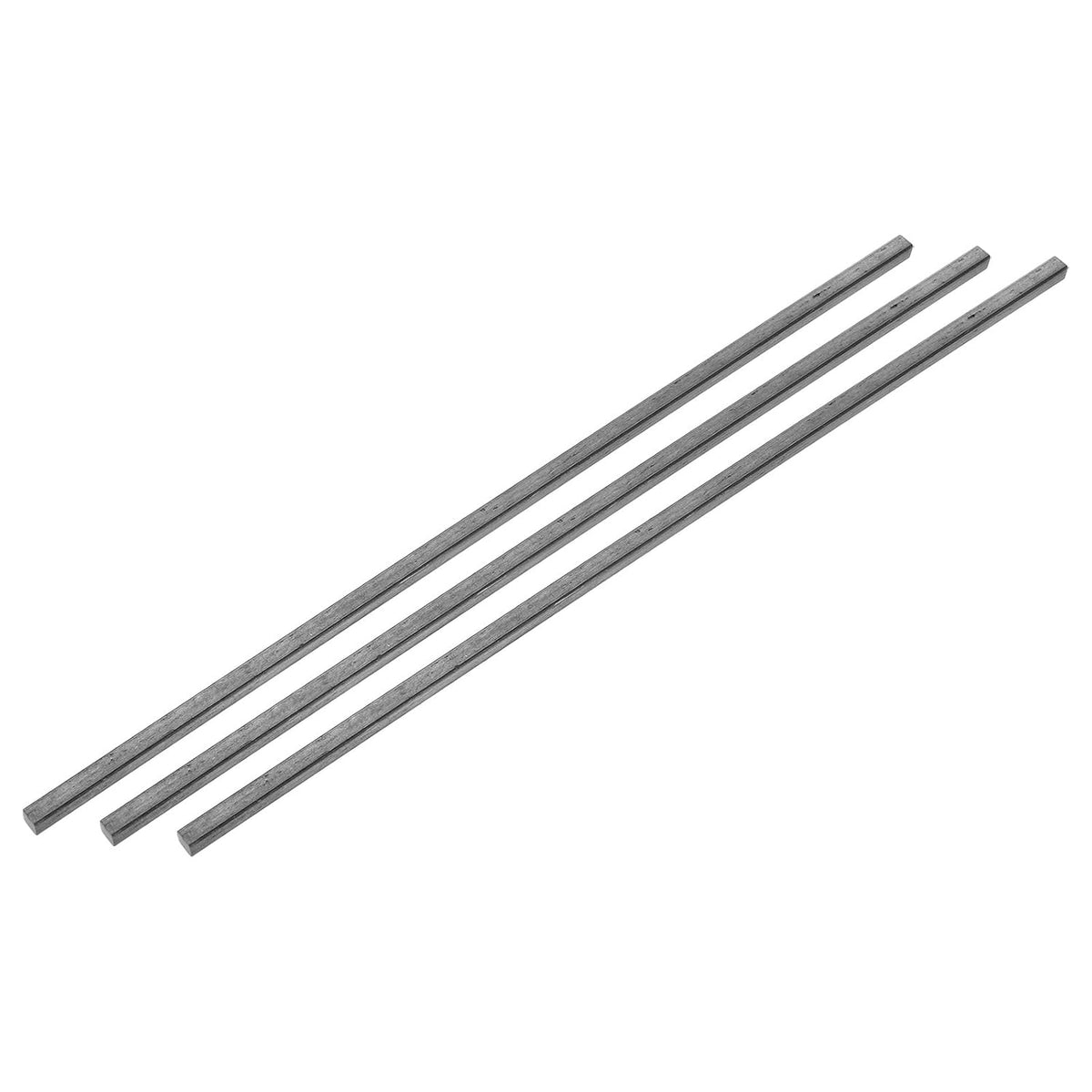 3Pcs Square Steel Bar Stock, 1/4"x1/4"x12"(6mmx6mmx305mm) A36 Square Steel Rod Bars Precision Key Stock for Keyways Structural Support Industrial Machinery DIY Craft