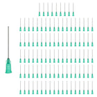 150 Pcs Blunt Tip Dispensing Needle, 18 Gauge Stainless Steel Dispensing Tips with Luer Lock 1.5" Plastic Blunt Dispenser Needle for Glue Oil Applicator, Green