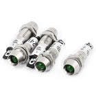 5Pcs AC/DC 24V Green LED Metal Indicator Pilot Dash Light Signal Lamp
