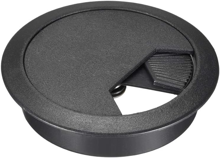 Cable Hole Cover, 2-3/8" Plastic Desk Wire Cord Cable Grommets Hole Cover for Office PC Desk Cable Cord Organizer, 10Pcs Black