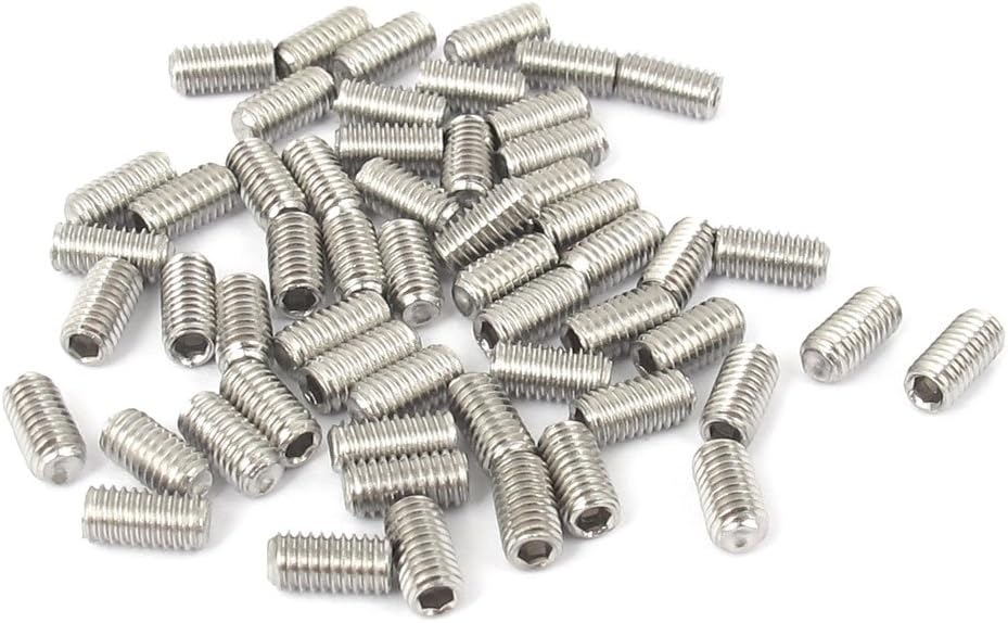 M3x6mm Stainless Steel Hex Socket Set Cap Point Grub Screws 50pcs