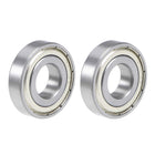 16001ZZ Deep Groove Ball Bearing 12x28x7mm Double Shielded Chrome Steel Bearings 2-Pack