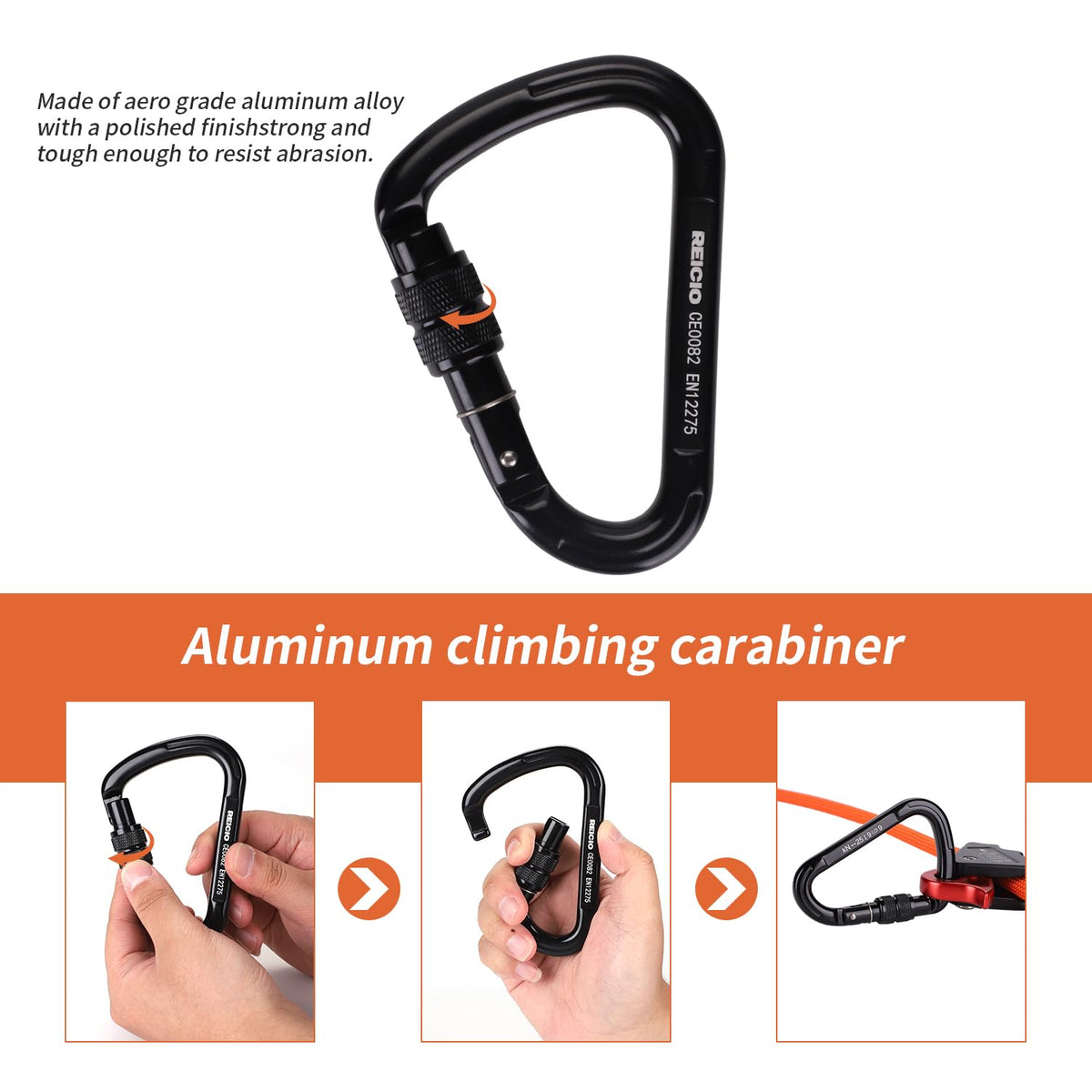 1/2" X 8' Steel Wire Core Flipline, W/Better Grab Adjuster & Steel Swivel, Arborist Equipment Positioning Lanyard, Climbing Flipline for Fall Protection, Arborist, Tree Climbers (1/2’’ x 8 ft)