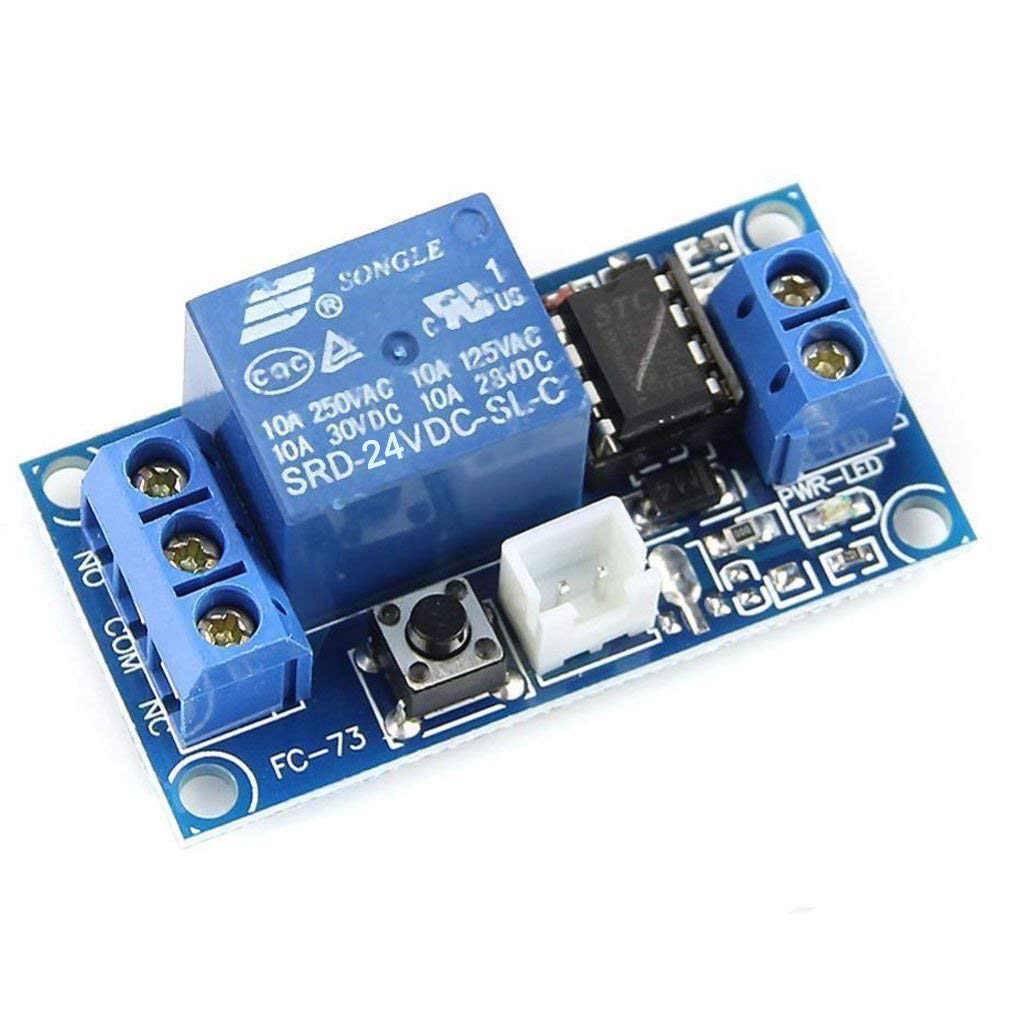 LinkMejor 2pcs 24V Single Bistable Self-Locking Relay Module Push to Start and Stop …