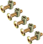 M6x25mm Furniture Bolt Nut Set Hex Socket Screw 22.8mm Thread Length with Barrel for Beds Headboards Chairs 5 Sets