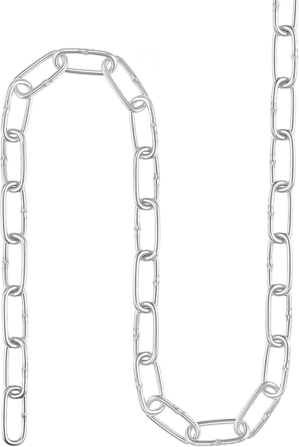 Proof Coil Chain 1 Meter 1.49mm Thick 33Lbs Load Capacity, Zinc Plated 316 Stainless Steel for Clothes Hanging Guardrail